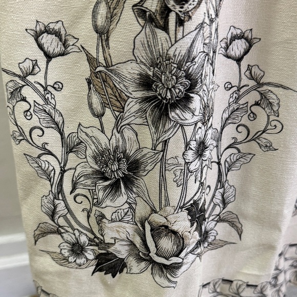 NWT Max Studio London Linen Blend Floral Midi Skirt | Size L - Picture 6 of 12
